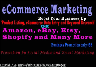 Do Any Sort Of ECommerce Data Entry And Posting