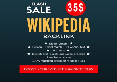 Do NICHE Relevent Wikipedia Backlinks