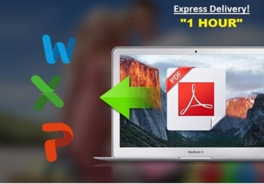 Convert & Format Your PDF Doc to Word,  Excel and PowerPoint
