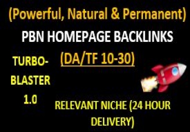 Permanent,  Natural & Powerful PBN Backlinks DA/TF 10-30 + Unique Articles