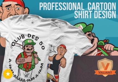& I Will Draw An Eye Catching Cartoon Tshirt Design
