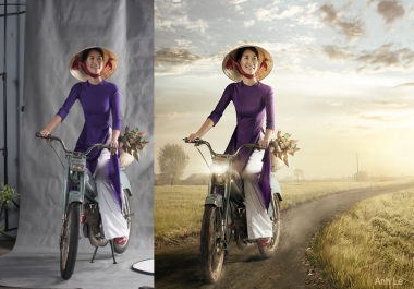 Do any Photoshop editing with background changing