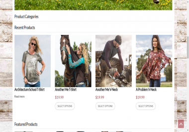 Wordpress E Commerce website with 10 products