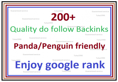 Boost your site rank by 200+ Google's preferred backlinks
