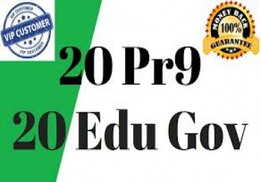 20 Pr9 + 20 Edu - Gov High Pr SEO Authority Backlinks -Rocket Your Google Ranking