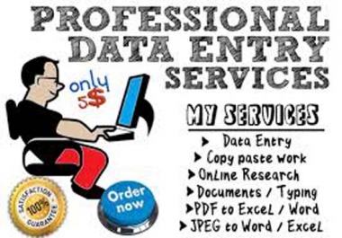 i like data entry job. compleate the job properly