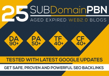 Build 25 Pbn Backlinks,  High Metrics Aged Web2 Pbn Posts