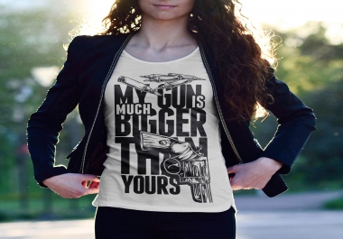 Design Female Typography T-Shirt