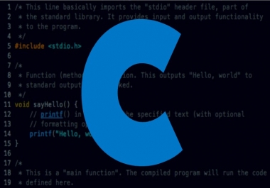 C language Assignments, Tasks And Projects Developer