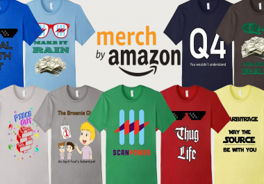 T-shirt design ready for sale on merch amazon
