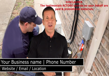 HVAC Spokespersons Promotional Video pre-Recorded