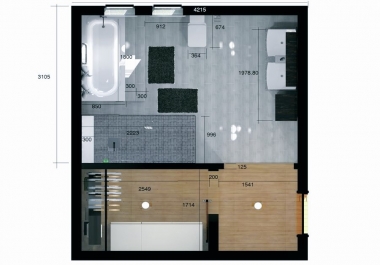 Architectural design and interior rendering