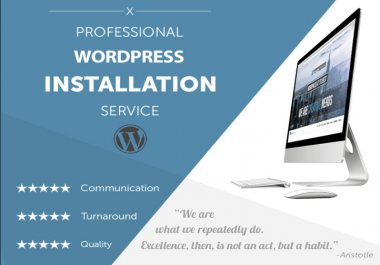 install wordpress, wordpress theme and demo upload in 3 hours