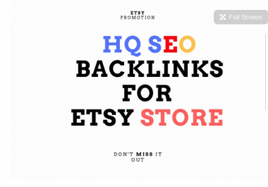 rank higher on etsy by 1 million SEO backlinks