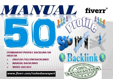 Build 50 High Dofollow Profile Backlinks