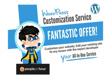 Do any WordPress Customization,  Edit or fix any issues